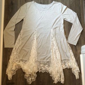 SOLD! Grey Lace Tunic